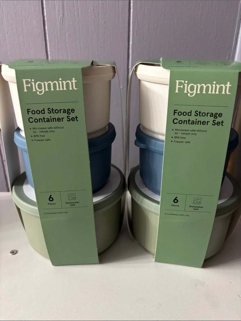 Figmint 6-Piece Food Storage Sets Bundle of 2 sets